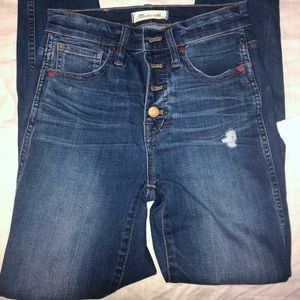 Madewell High Rise Distressed Skinny Jeans